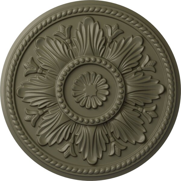 Ekena Millwork Edinburgh Ceiling Medallion (Fits Canopies up to 5 1/4"), Hnd-Painted Spartan Stone, 18"OD x 1 3/4"P CM18EDSSF - main